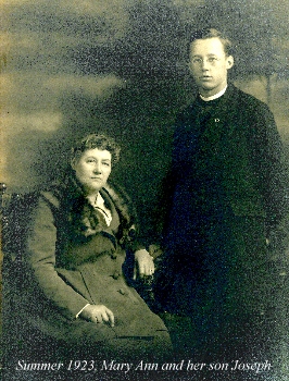 Summer 1923, Mary Ann & her son Joseph